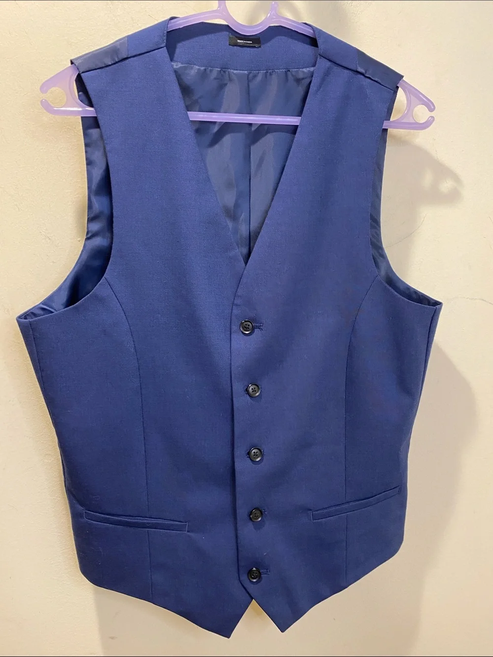 J. FERRAR Men's Navy Dress Vest - Rich Navy Blue sz M
